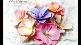 Colouring of foamiran flowers with different media Video Tutorial [upl. by Gwynne]