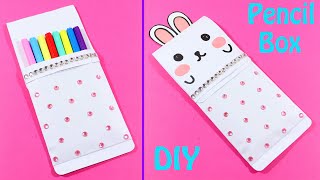 How to Make Paper Pencil Box  DIY Paper Pencil Box  Origami Pencil Box Idea [upl. by Engedus912]