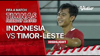 Highlights  Indonesia VS TimorLeste  FIFA A Timnas Indonesia [upl. by Dagall]