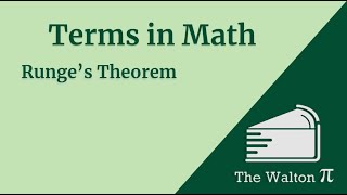 Runges Approximation Theorem [upl. by Addi634]