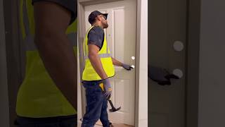 Door installation Follow for part II 👉 Gpr3Carpentry🔨 viralvideo tools carpentry tips diy [upl. by Lawlor223]