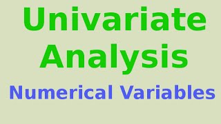 Univariate Analysis Numerical Variables [upl. by Merlin]