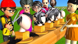 Scary Teacher 3D vs Squid Game Trying Cut Miss T Hair 5 Times Challenge Nick vs Granny Loser [upl. by Lyrem637]