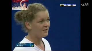 Agnieszka Radwańska vsZheng Jie Highlights  2008 Beijing R1 [upl. by Aerdnek251]