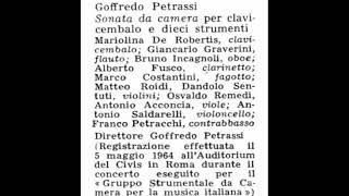 Petrassi Sonata da camera per clavicembalo e dieci strumenti  De Robertis  Petrassi 1964 [upl. by Nolyat]