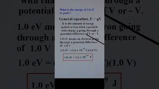 Convert Electronvolt to Joule [upl. by Gathard]