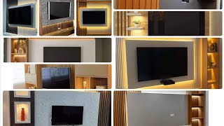 tv unit design 2024tv unittv unit tv unit design trending new video gypsum light gypsumlight [upl. by Adalie]