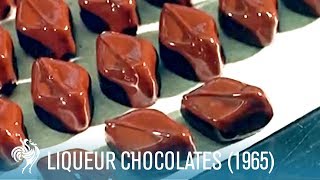 Making Liqueur Chocolates Boozy Sweet Treats 1965  British Pathé [upl. by Retha]