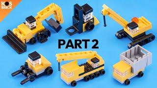 Lego Construction Mini Vehicles  Part 2 Tutorial [upl. by Rehpotsrihc39]