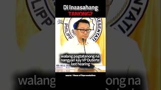 DI INAASAHANG TANONG OVP VPSara ConfidentialFunds [upl. by Natsyrt]