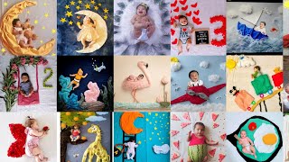 Monthly baby photoshoot ideas at homesimple monthly baby photoshoot ideas [upl. by Mirna934]