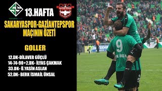 13 Hafta  Sakaryaspor 6 Gaziantepspor 0  Maç Özeti [upl. by Cattima]