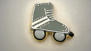 Roller Skate Sugar cookie with Royal Icing Decoration [upl. by Ofilia]