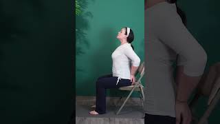 Gentle Backbend  Chair Yoga For Seniors and Beginners [upl. by Hanfurd]