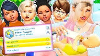 100 BABY CHALLENGE MOD REVIEW🍼👶  THE SIMS 4 [upl. by Honorine]