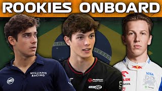 ROOKIES ONBOARD WET START  LAP ONE  2024 SÃO PAULO GP [upl. by Earaj]