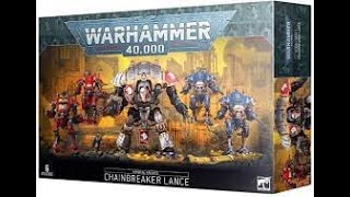 Unboxing and first look at the warhammer 40k Christmas Chainbraker Lance Knight 2022 Battleforce box [upl. by Castora715]