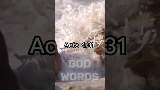 Acts 431 Being filled with the Holy Spirit bibleverse holybibleverses [upl. by Gherardo]