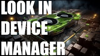 How to find your Graphics Card Manufacturer and Model to Install Drivers [upl. by Porett]