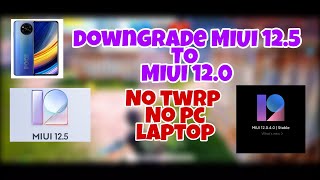 How to downgrade your poco x3 prono twrpno using pc laptop [upl. by Kcam]