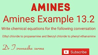 ORGANIC CHEMISTRYCLASS12 AMINES  example 132 conversion of ethyl chloride to propanamine [upl. by Lebiram]