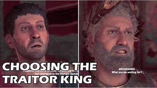 Assassins Creed Odyssey  Accusing a King of Being Cult Leader Both Options [upl. by Chancellor863]