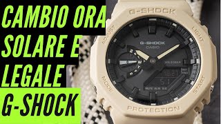 COME CAMBIARE LORA AL CASIO GSHOCK tutorial setup e tutte le funzioni  ORA SOLARE e ORA LEGALE [upl. by Rianon380]