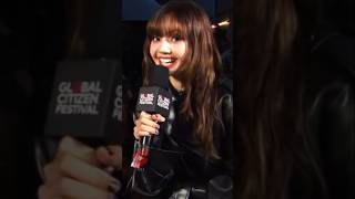 Lisa interview before performing at the 2024 GLOBAL CITIZEN shorts [upl. by Sandon]