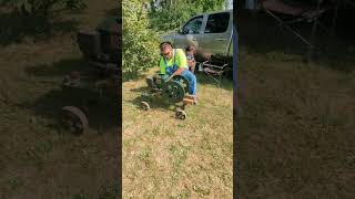 Hit and miss engine startup Carlinville IL tractorshow engine shorts [upl. by Ahilam]