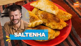 Saltenha de frango como fazer empanada boliviana  Rodrigo Hilbert  Tempero de Família [upl. by Glenine]