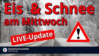 LiveUpdate Schnee amp Eisregen mit Luftmassengrenze am Mittwoch [upl. by Ima]