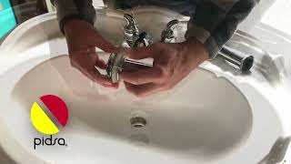 Cómo instalar un Desagüe para Lavabo Tapón Push con cuerdas Pidsa® [upl. by Landy]