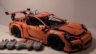 Lego Technic Porsche 911 GT3 RS mit Powerfunktions Motorisiert Lichter und Blinker 42056 Flooo [upl. by Einnil]