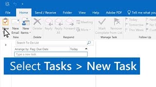 Create tasks and todo items in Outlook [upl. by Gove]