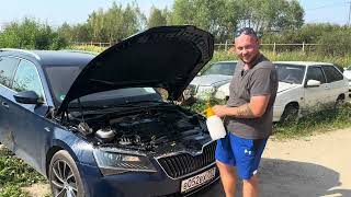 Как помыть двигатель самому на Skoda SUPERB￼ [upl. by Ener]