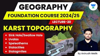 L20  Karst TopographyLimestone Topography  Geography  UPSC 2024  Anirudh Malik [upl. by Enelrae400]