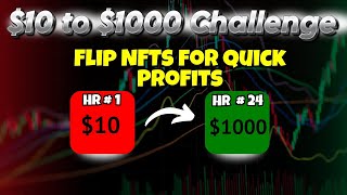 Flip NFTs For Quick Profits 10 To 1000 Challenge [upl. by Madlin949]