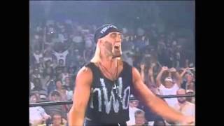 nWo attacks WCW 26Aug 1996 Flair gets hairdye [upl. by Epuladaugairam646]