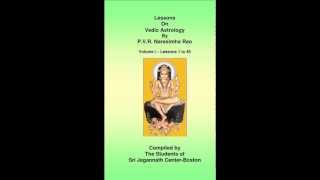 Lesson 5  vedic astrology by PVR Narasimha Rao [upl. by Lorsung]