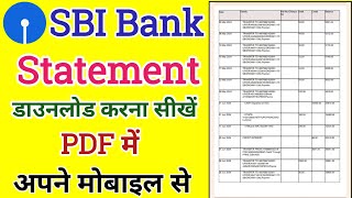 Sbi bank statement kaise nikale  Sbi bank statement download in pdf  sbi bank statement [upl. by Alfreda910]