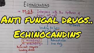 Echinocandins  Antifungal Agents  Pharmacology [upl. by Mellar]