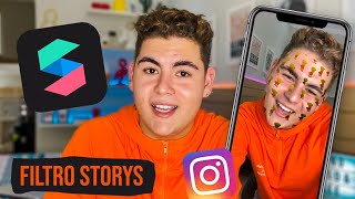 COMO FAZER FILTRO NO INSTAGRAM STORIES  Spark AR Studio [upl. by Obau]