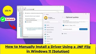 How to Manually Install a Driver Using a INF File in Windows 11 Solution 2024 [upl. by Jaquiss]