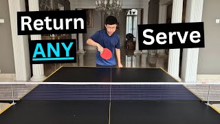 How to Return ANY Serve In Table Tennis — A COMPLETE GUIDE [upl. by Mcwilliams425]