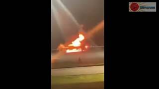 B1B engine fire on grand at Dyess AFB [upl. by Krueger158]