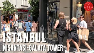 Nisantasi Luxury Shopping District amp Galata Tower Istanbul 2023 Turkey Walking Tour 4K UHD 60fps [upl. by Etolas]