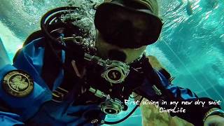 First diving in my new dry suit Waterproof EX2 Dive4Life Siegburg [upl. by Frost]