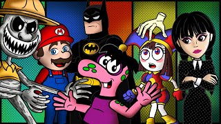 ESPECIAL DO TCHONGO  Wandinha Digital Circus Super Mario Bros Batman Zoonomaly Barbie e outros [upl. by Branca262]