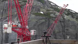 Making of  Wolffkran Kranaufbau Staumauer Grimselpass  Sommer 2021 [upl. by Irotal]