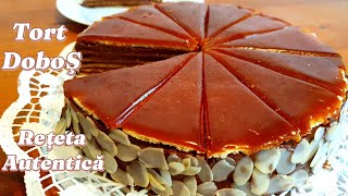 TORT DOBOS reteta AutenticaEasy hungarian Dobos cake recipeEredeti Dobos torta recept hungarikum [upl. by Marquet]